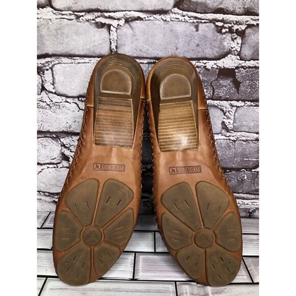 Pikolinos Brown Leather Cut Out Floral Pump Heel Shoes Women’s Sz 41EU/10.5M US - Picture 12 of 16